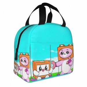 Sac à lunch isolé Foxy Rocky Sac à luncher Sac à lunch Consulter Couteur Lankybox Carto Portable Tote Box Box Food Sac plage A95M #