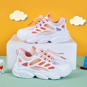 Garçon respirant arc-en-ciel baskets pour filles 11 12 ressorts enfants automne chaussure de sport pour enfants garçons école chaussure décontractée 3-10 ans G1025