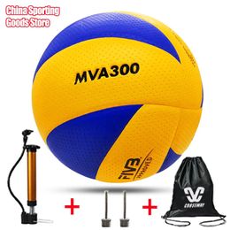 Cadeau de noël pour garçon, modèle de volley-ball 200300, fibre Super dure, marque de compétition, taille 5, pompe en option, sac en filet à aiguilles, 240122