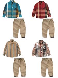 Ensemble de vêtements pour garçons et filles, vêtements de styliste pour enfants, vente en gros, 2 pièces, chemises et pantalons, ensembles de vêtements pour bébés garçons, 2 pièces, 2023