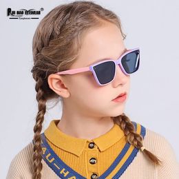 Boy Girl gepolariseerde zonnebril kinderen zonnebrillen unisex retro kinderglazen 240417