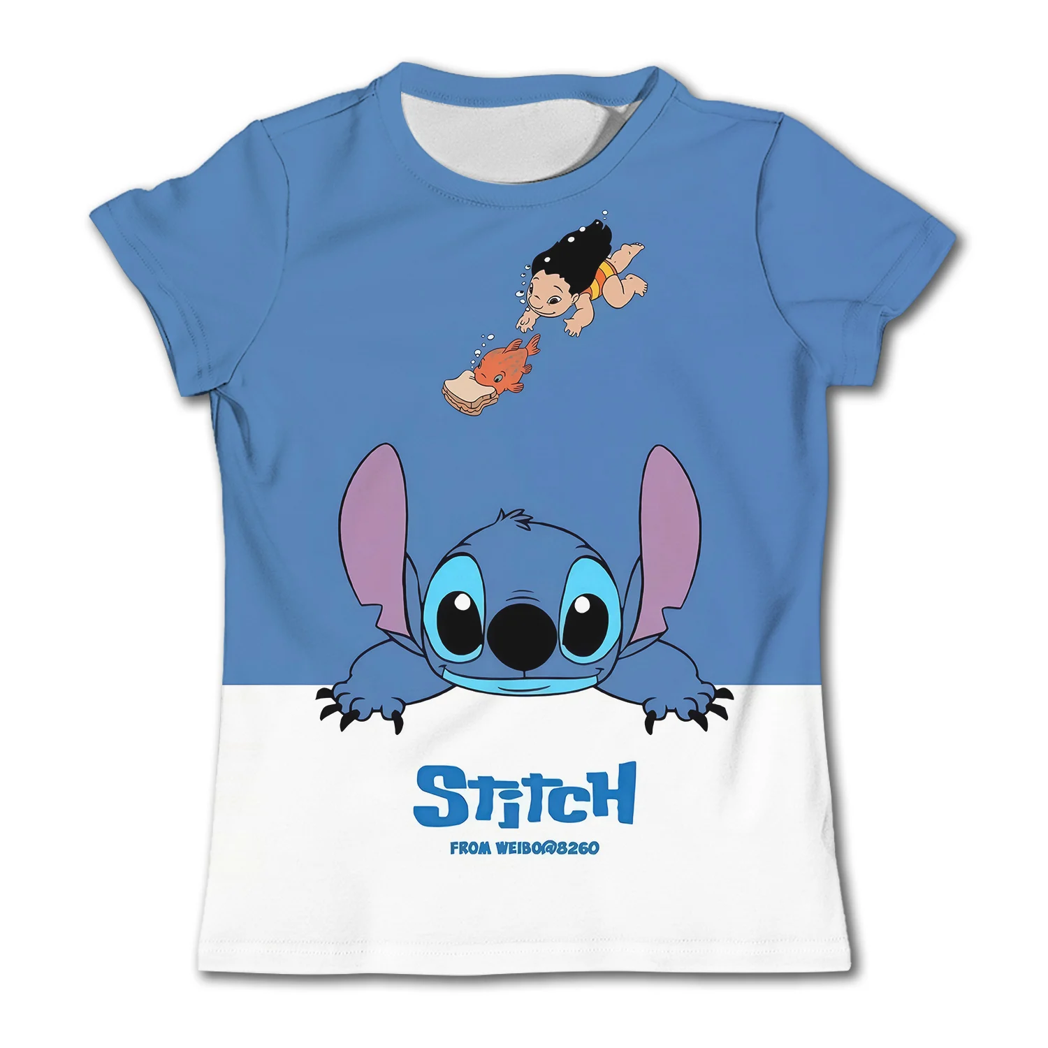 Boy Kids T Shirts Stitch Clothes Girl T-shirt Boys Children KID Short Sleeve Tops 2024 Summer Girls Top Clothing Child Wear Tee