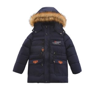 Sudadera con capucha para niño, abrigo grueso de invierno con cremallera, chaqueta cálida, niño grande, niños, algodón grueso, longitud media, más algodón de terciopelo, jacket5-12yea 201104