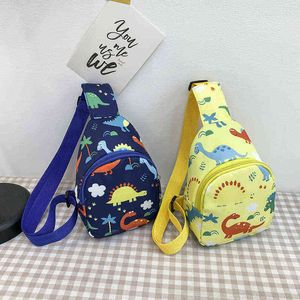 Boy's messenger handsome dinosaur chest Korean small cross bag cute baby waist bag travel backpack children's bag