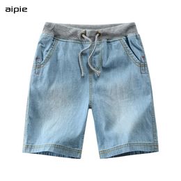Shorts de garçon Casual Mode Couleur unie Coton 100% Tissu Denim mince Enfants Shorts Vêtements pour 2-7 ans 210308