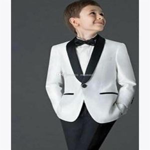 Garçon Costume Châle Revers Sur Mesure Un Bouton Enfant Costume De Mariage De Bal Dîner Spectacle De Loisirs Enfants costume Veste Pantalon Chemise Cravate M1268W