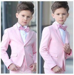 Boy039s vêtements de cérémonie veste pantalon 2 pièces ensemble rose garçons costumes pour mariages enfants bal costumes de mariage pour garçon enfants 2327510