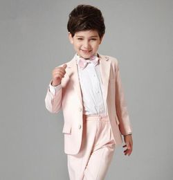 Boy039s Formal Wear deux boutons cran revers rose enfant designer complet beau garçon costume de mariage garçons tenue sur mesure vestep1260097