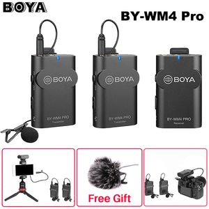 Boya BY-WM4 Pro K1/K2 double canal 2.4G sans fil Studio condensateur Microphone Lavalier entretien micro caméras DRLR