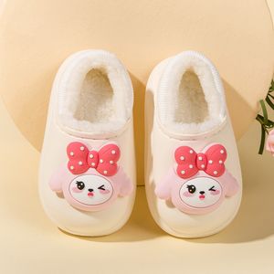 Zapatos de algodón para niños y niñas, zapatillas de algodón para interiores, zapatillas aislantes gruesas de felpa de invierno