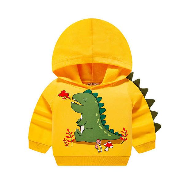 Garçons Automne Sweats à capuche Bébé Enfants Sweats à capuche Mignon motif de dinosaure Sweat à capuche Tops pour enfants G0917