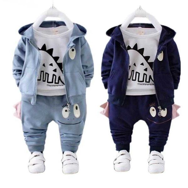 Garçons bébé automne hiver vêtements ensembles enfant en bas âge garçons dessin animé coton costumes infantile 3 pièces bébé garçons tenues pour garçon bébé vêtements