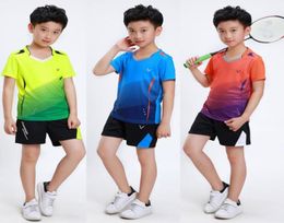 Jongens Badminton Sets kindertenniskleding badminton Pak voor kindertafel Shirt Shorts Set Coole tafeltenniskleding9929801