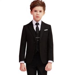 Jongens Zwart 007 Trouwpak Kinderen Formele Blazer Kledingset Heren Kinderen Dag Afstuderen Koor Prestaties Jurk Kostuum 240122