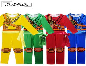 Garçons Body Suit Cosplay Masque Enfants Vêtements De Nuit Pyjamas De Fête Ninja Ninjago Film De Dessin Animé Filles À Manches Longues Vêtements De Nuit Costume Ensemble J16991272