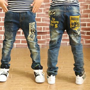 Jongenskleding babyjongen lente katoenen lange broek designer kinderen jeans kinderen Koreaanse Europese Amerikaanse stijl denim broek tiener hoge kwaliteit broek CXD240213-6