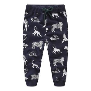 Jongens kleding baby kinderen broek winter katoen cartoon tijger print schattige broek voor baby jongens kinderen warme kleding joggingbroek 210306