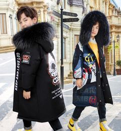 Doudoune pour garçons 2020 nouveaux vêtements d'hiver version coréenne du bébé étranger deux côtés à porter pour enfants 039s section longue et épaisse6936238