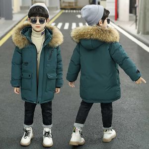 Doudoune pour garçons manteau épaissi hiver nouveaux vêtements pour enfants coréens veste matelassée en coton à capuche moyenne pour enfants