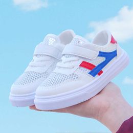 Niños Niñas 2023 primavera otoño nueva malla y Cool Casual Board niñas zapatos niños suela suave deportes pequeños zapatos blancos tendencia