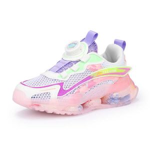 Zapatillas de correr informales para niños y niñas, zapatillas deportivas rosas y azules, zapatillas transpirables de malla para niños, zapatillas de moda para caminar para niños, talla 28-39