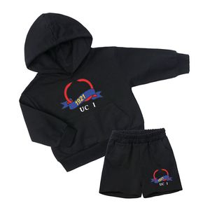 Designers de filles sweteurs à capuche pour enfants vêtements de création lettres de mode ensembles imprimés baby sweat shorts sets kalekids enfants swetshirts deux pièces CXD240563