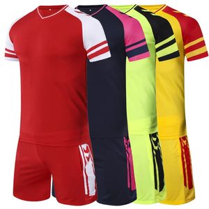 Garçons filles Football Jersey survêtement enfant maillots de football chemises uniformes de sport hommes adultes jouer balle vêtements de sport 5 couleurs 240307