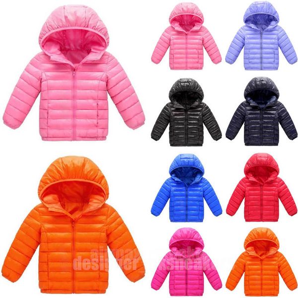 Chicas chicas abrigo de invierno ultra light chaqueta para niños ropa exterior con capucha