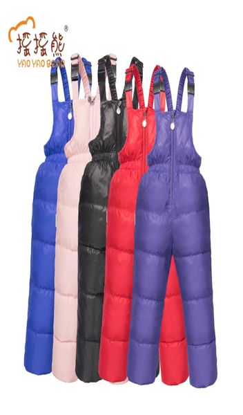 Garçons Filles Hiver Plume Pantalon Chaud Globale Vêtements Pour Enfants 5 Couleurs Costume 18m5y Enfants Porter Pantalon De Ski De Neige YAOYAO BEAR Brand1230409