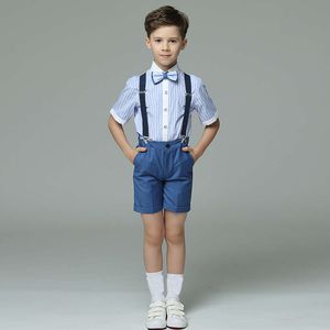 Jongens afstuderen Performance kostuum kinderen zomer fotografie pak kindervest shirt broek bowie ceremonie schooluniform