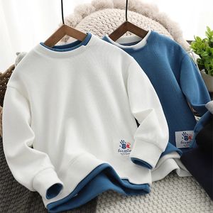 Suéter con capucha para niños, chaqueta superior de algodón, moda Primavera/verano, ropa a prueba de viento para niños y jóvenes, 2023, 240103