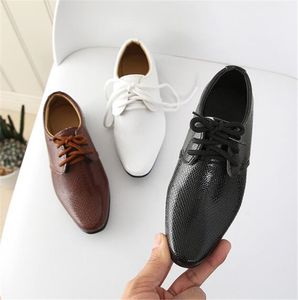 jongens lederen schoenen 2022 lente herfst nieuwe mode kinderen enkele schoenen zachte comfortabele low-hak schoenen effen kleur casual schoen