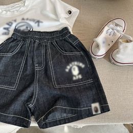 Boys singe lettre Imprimé short denim Kids Cartoon Pantalon court lâche 2024 Été Enfants Soft Cowboy Casual Shorts Z7627