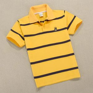 Boys Polo Tshirt Shirt Shirt Kids Vêtements Coton Toddler Tops Quality Summer Children Tee Leisure 3-14 ans 240319