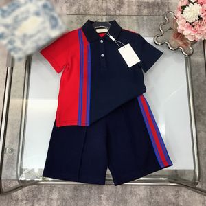 garçons polos ensembles de sport de créateurs marque enfants t-shirts avec shorts deux pièces ensembles haut de gamme enfants survêtements d'été logo de broderie 2023 ensembles de vêtements pour enfants