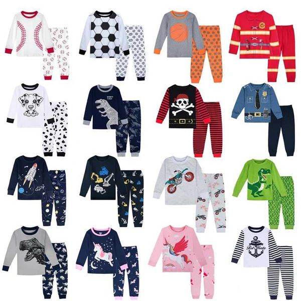 Garçons Pyjamas Enfants Dinosaure Pyjama Ensemble Enfant Pilote Vêtements De Nuit Tout-Petits Filles Licorne Pyjamas Halloween Noël PJS Hiver Pijamas 211130