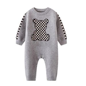 Romper trui voor jongens Baby Bodysuit Pasgeboren jumpsuit modeontwerper baby uit het kader van de roer 2022 Autumn Winter Childers kleding