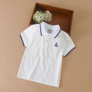 Chemises garçons à manches courtes 2023 Nouveau Polo Top Polo Vêtements enfants Enfants Sport Coton Tees L2405