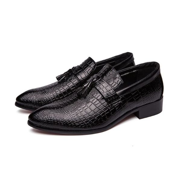 Garçons chaussures authentique peau réelle bout pointu concepteur hommes chaussures habillées en cuir véritable bureau mâle bottes formelles mocassins