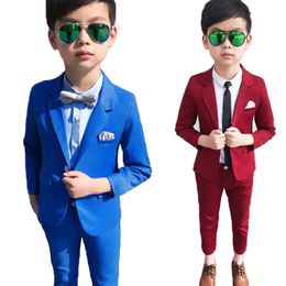 Jongens Lente Herfst Pak Set Kinderen Prestaties Feestjurk Kostuum Peuter Kids Blazer Broek 2 stks Kleding Sets 240304