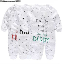 Boys Spring Baby Rompers Todler Boys Jumpsuits Love MaMa Daddy Newborn Clothes Infant Romper