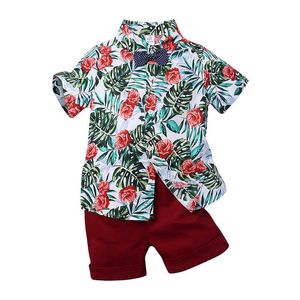 Jongens Pak Mode Baby Zomer Gentleman Kleding Set Top Shorts 2 STKS Babykleding Set voor Jongens Baby Suits Kids Clothes45pu