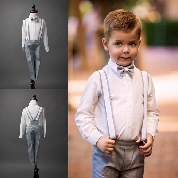 Costumes de mariage pour garçons, taille 2-14, costume formel pour garçons, pantalon avec nœud papillon, gilet, barboteuse, costumes de mariage pour enfants