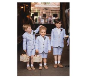 Costumes pour garçons Slim Fit Tuxedo pour mariage 2 pièces enfants vêtements de cérémonie tenues de vacances habillé Daisy garçon robe costumes shortsjacket5897162