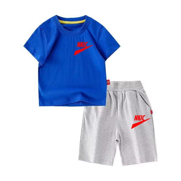 Ensemble de vêtements d'été pour garçons, T-shirts et shorts pour enfants, 2 vêtements de sport, ensemble haut et pantalon pour bébés garçons de 1 à 13 ans