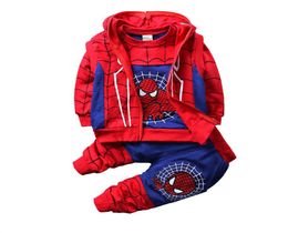 Garçons super-héros tenues 2019 nouveaux enfants Avenger Cosplay dessin animé fermeture éclair sweats à capuche manteau t-shirt pantalon 3pcssets enfants Cloth1768582