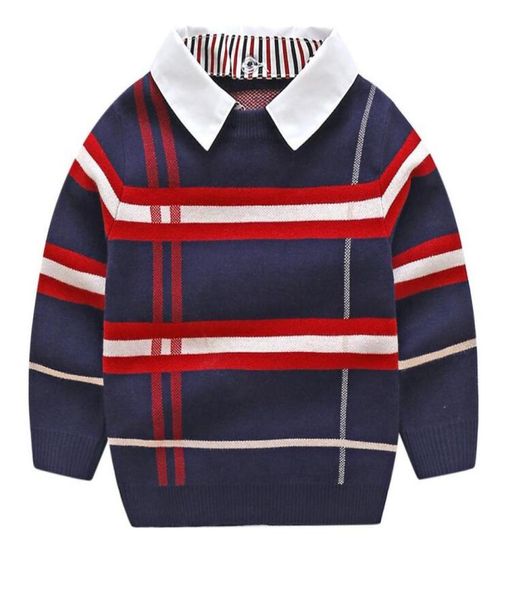 Boys Pull-shirt Automne Brand Brand Brand Mabet Veste pour Toddle Baby Boy Sweater 2 3 4 5 6 7 Year Boys Clothes6258166