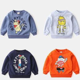 Garçons t-shirts 2023 tops automne pour enfants dessin animé enfants swetshirts filles t-shirt long manches babywear ouverts