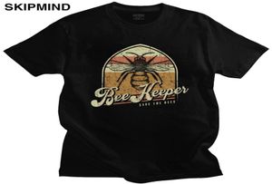 jongens Vintage Stijl Save The Bees T-shirt voor mannen Katoen Vrije tijd Tshirt Oneck Korte mouw Bee Imker Bijenteelt tee Kleding G8096541