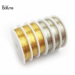 Boyute 1 Roll 0.3 / 0.4 / 0.5 / 0.6 / 0.8 / 1mm Diameter Metalen koperdraad Kralendraad DIY Sieraden Bevindingen